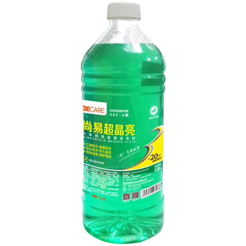 3ECARE 晶亮玻璃水 乙醇配方 1.8L -20℃