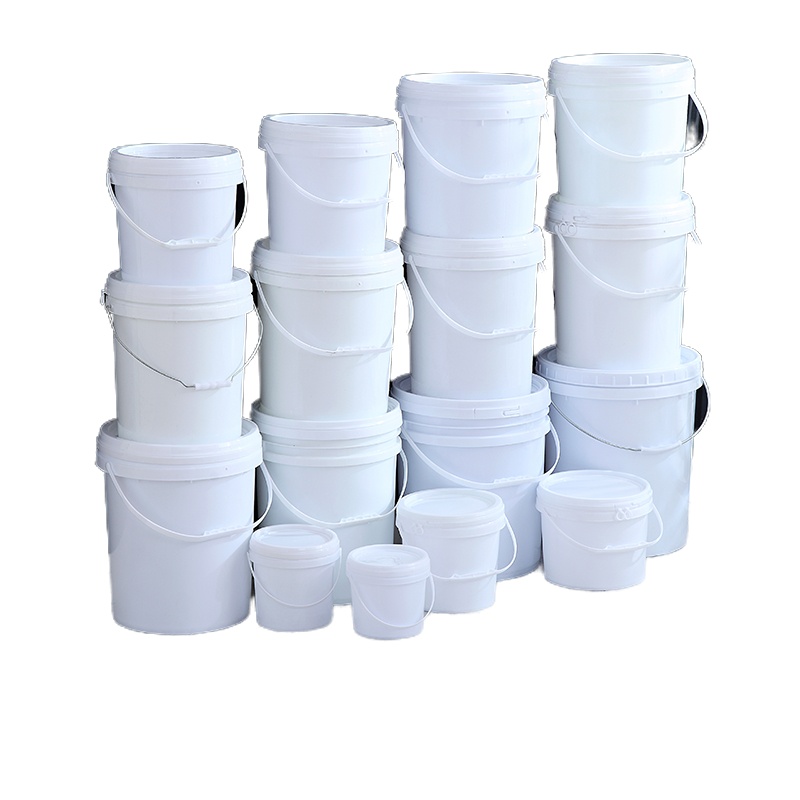 食品桶大桶乳胶10L大容量便携式白色塑料桶大水米桶加厚家用食堂工业桶