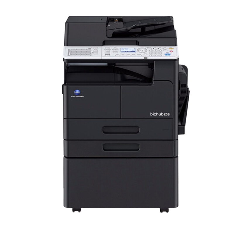 柯尼卡美能达bizhub 205i A3黑白激光数码复印打印扫描复合机 20页/分钟 U盘打印扫描 网络扫描打印 2页/4页或多合一复印 (输稿器+双纸盒+送工作台)