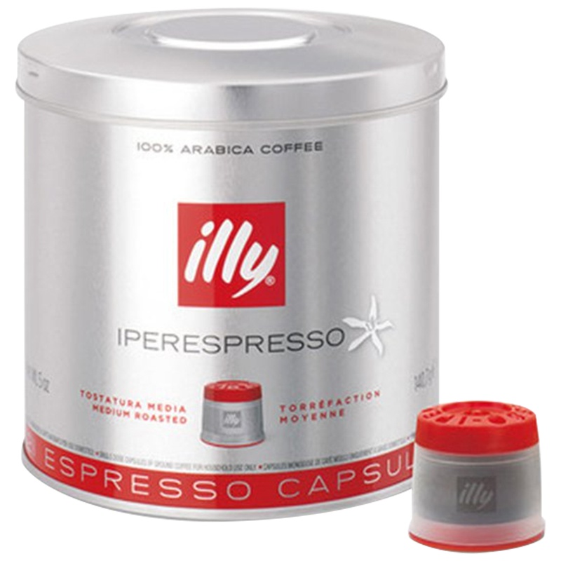 [人气长青款]意利(illy)中焙咖啡胶囊21粒 胶囊咖啡 搭配咖啡机使用 黑咖啡 进口咖啡粉 进口原味咖啡 意大利进口