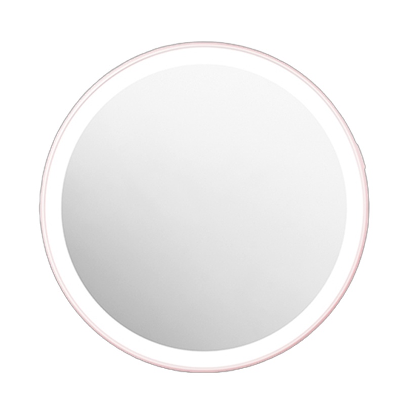 AMIRO随身日光镜FREE系列LED化妆镜带灯便携补光美妆镜子樱花粉