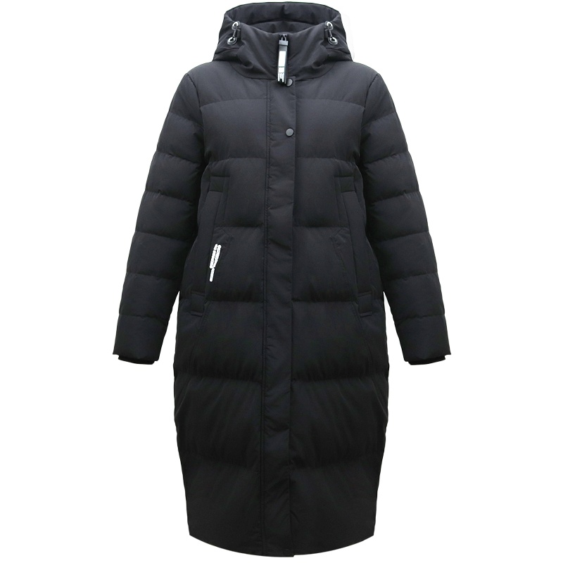 坦博尔羽绒服女中长款过膝连帽时尚修身2018新款保暖外套 TB18776