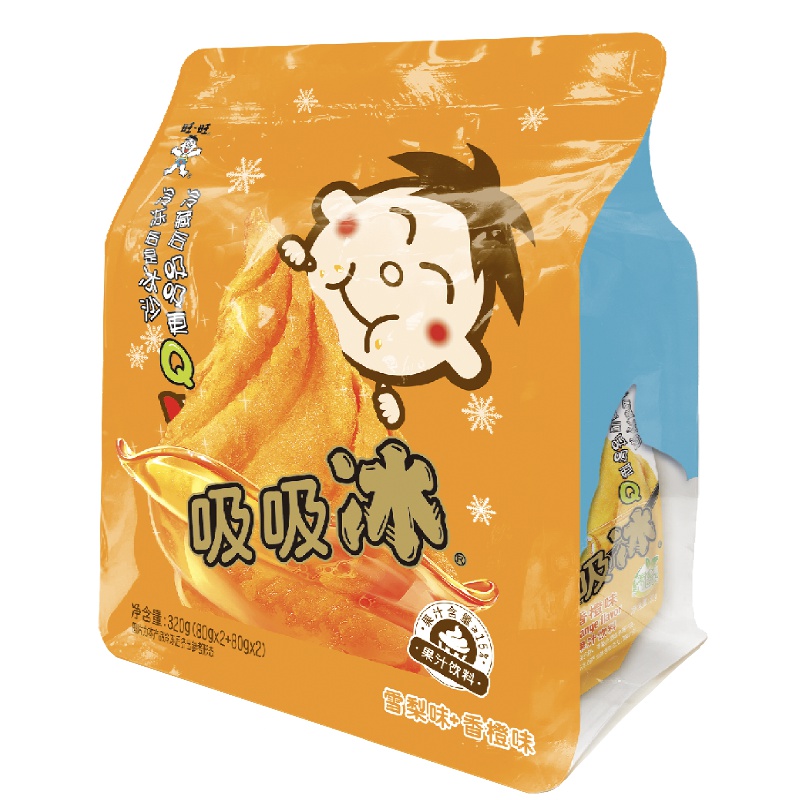 旺旺 吸吸冰综合包 (雪梨味+香橙味) 80g*4