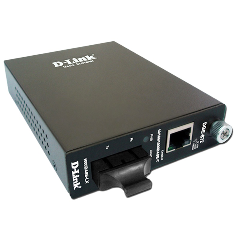 DGE-872 光纤以太网介质转换器 光纤收发器千兆单模+10米纤跳线一对