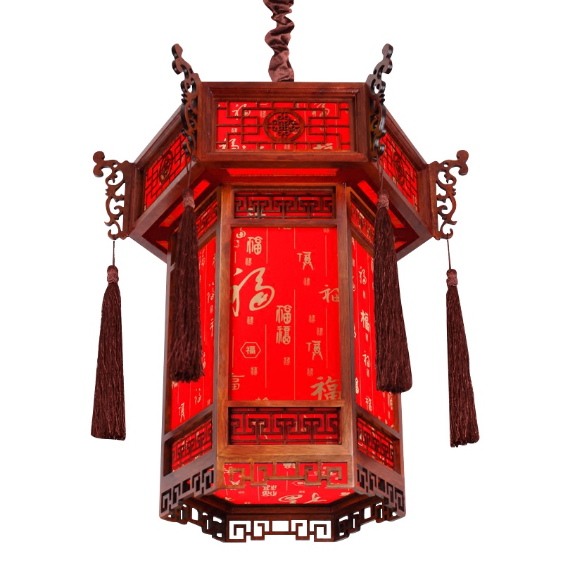环森 中式喜庆大红春节灯笼户外宫灯阳台广告新年结婚装饰乔迁羊皮吊灯