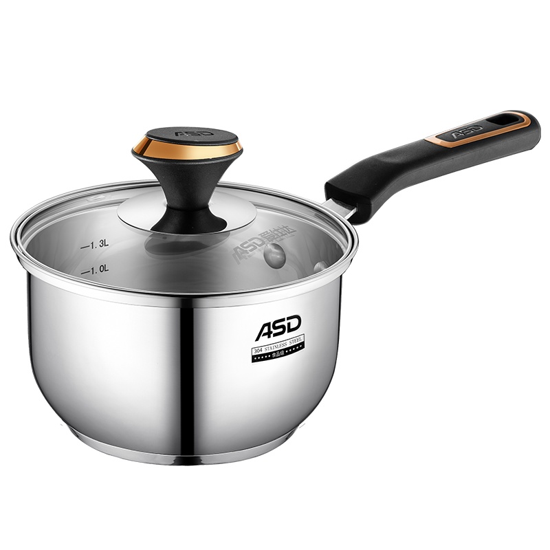 爱仕达(ASD) 奶锅16CM 磁炉通用304不锈钢奶锅 NS16B3WG