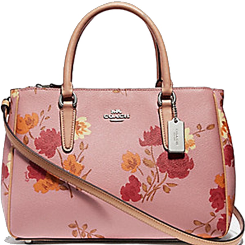 [直营]蔻驰(COACH) Surrey涂层帆布C纹老花单肩包斜挎包手提包 软 拉链 女包