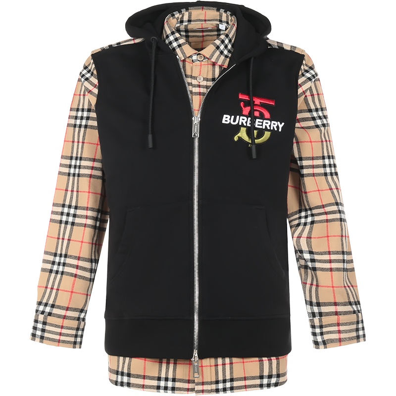 BURBERRY 博柏利 男款 羊毛/棉质连帽衬衫外套 80340091