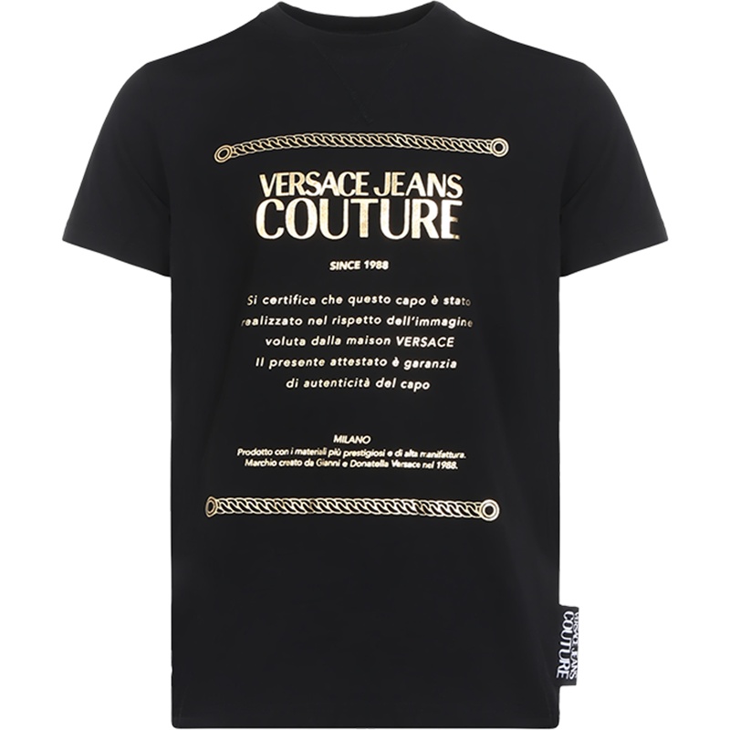 VERSACE JEANS COUTURE 范思哲 男款圆领短袖T恤 B3GVA7TA 30319