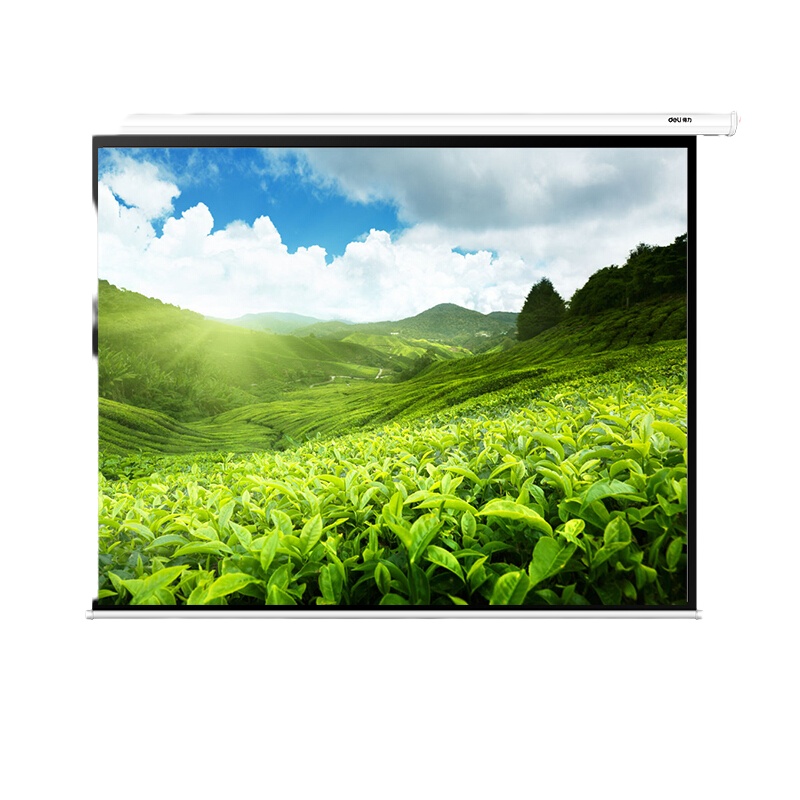 得力（deli） 50493 电动投影幕布 白色 120英寸4:3 （单位：件）