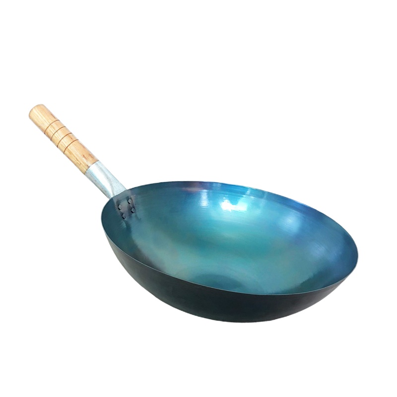 家用铁锅轻薄炒锅熟铁锅老式铁锅无涂层圆底炒锅单柄铁锅 FENGHOU (已开锅)39cm炒锅