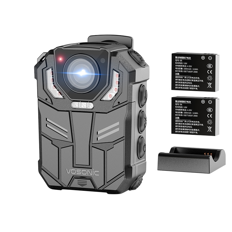 群华(VOSONIC)D6记录仪 便携式专业现场记录仪 107克超轻携带1296P红外夜视 内置128G内存