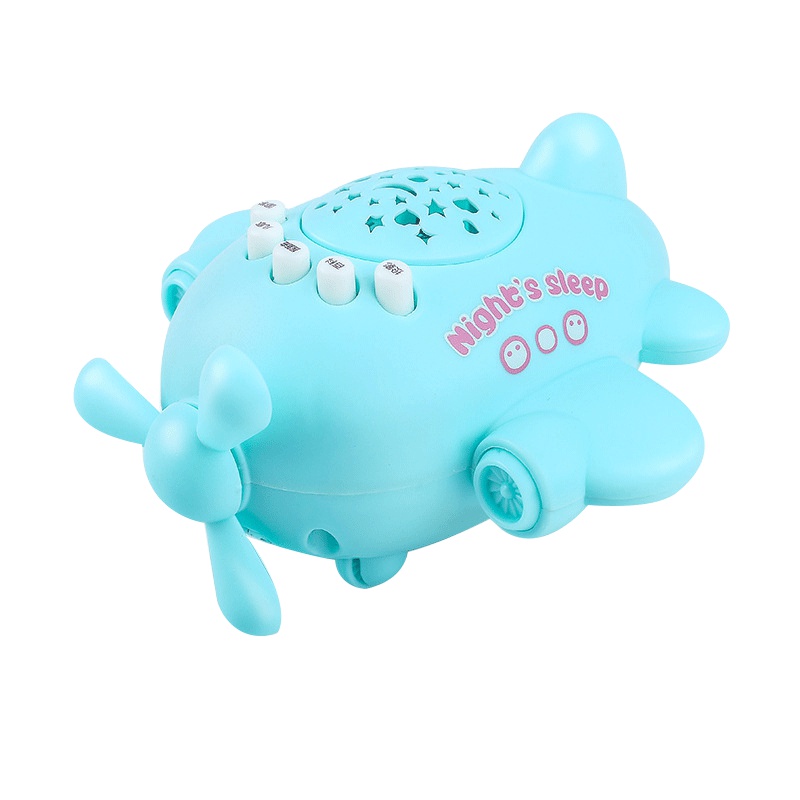 [ 炫酷星空投影]智恩堡(ZHIENB) 遥控投影飞机故事机婴儿玩具多功能早教益智玩具 绿色飞机