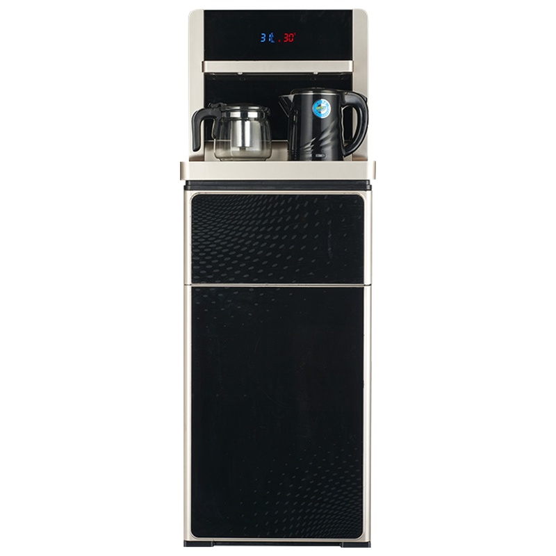 荣事达CY628D饮水机家用智能全自动下置水桶小型立式泡茶艺多功能茶吧机冰温热智能遥控食品级黑色安全童锁保温