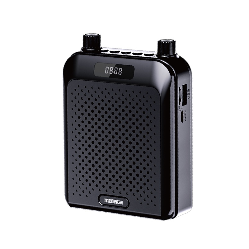 万利达 Malata SP390便携式喇叭扩音器小蜜蜂大功率教学专用导游腰挂扩音话筒腰麦插卡音箱播放器黑色