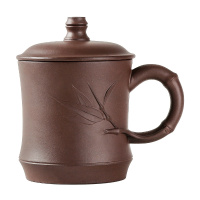 常生源 茶具宜兴紫砂杯大容量泡茶杯水杯办公杯 竹韵杯