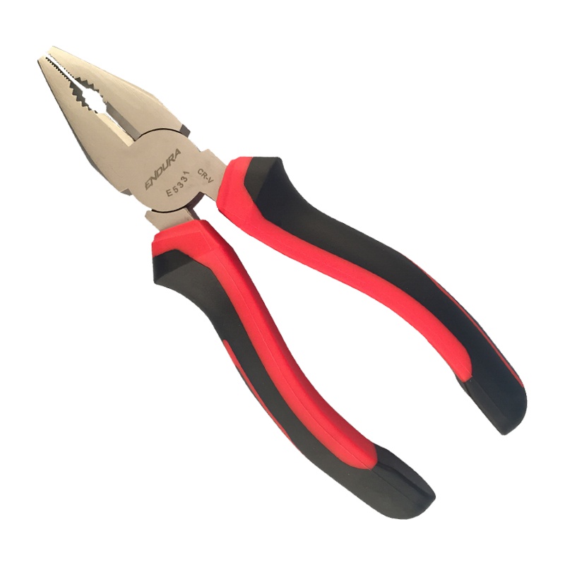 力易得(ENDURA)铬钒钢德式钢丝钳 克丝钳老虎钳断线钳 7英寸 货号E5332