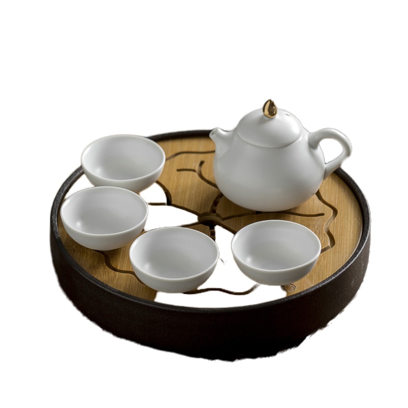 大润窑(DA RUN YAO) 茶具 亚光 定窑6件套 白色 (单位:套)