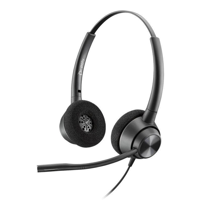 缤特力(Plantronics)EncorePro 320QD双耳头戴式呼叫中心话务耳机 客服办公降噪耳麦(QD头不含转