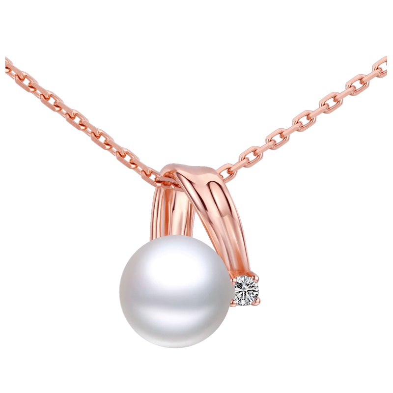 佰色传情纯银淡水珍珠项链女锁骨链气质吊坠生日女友礼物