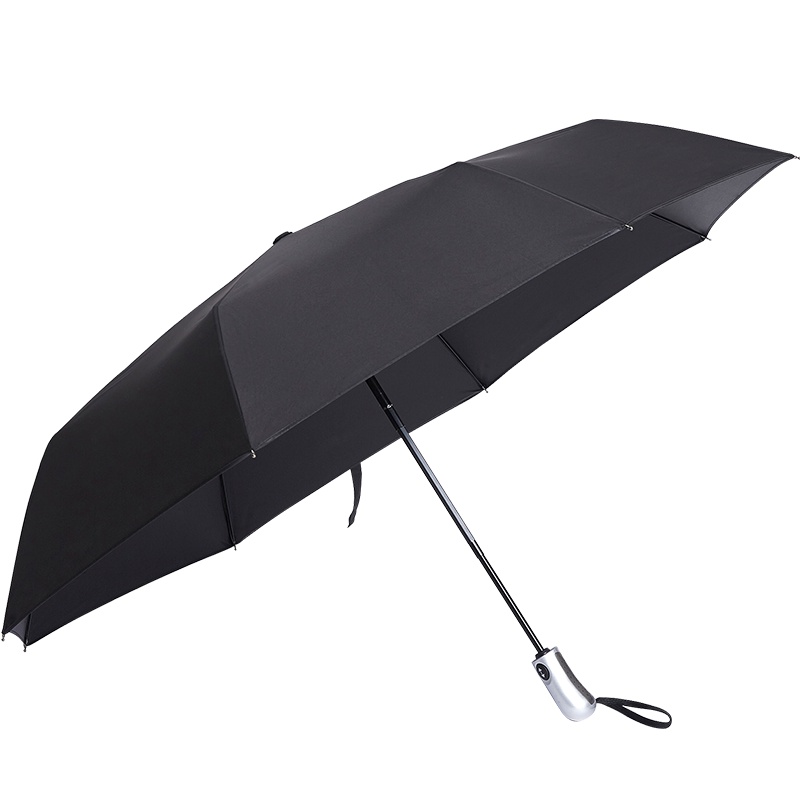 红叶雨伞 自开收男全自动雨伞折叠男女士创意商务折叠伞 黑色