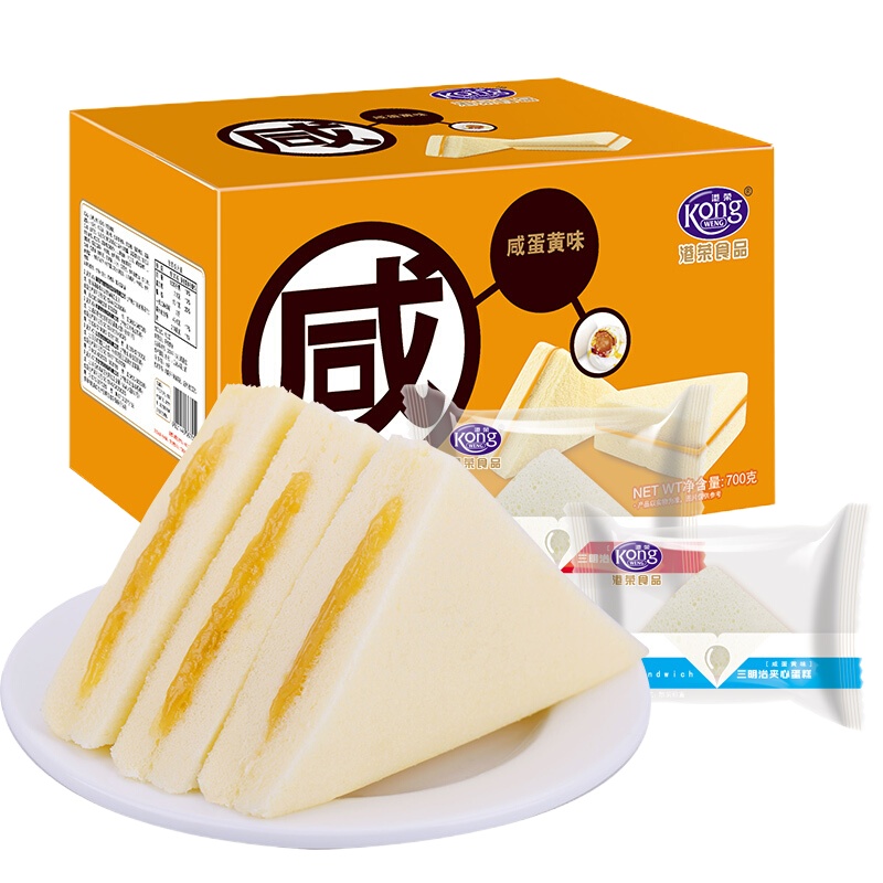 港荣咸蛋黄三明治350gX2