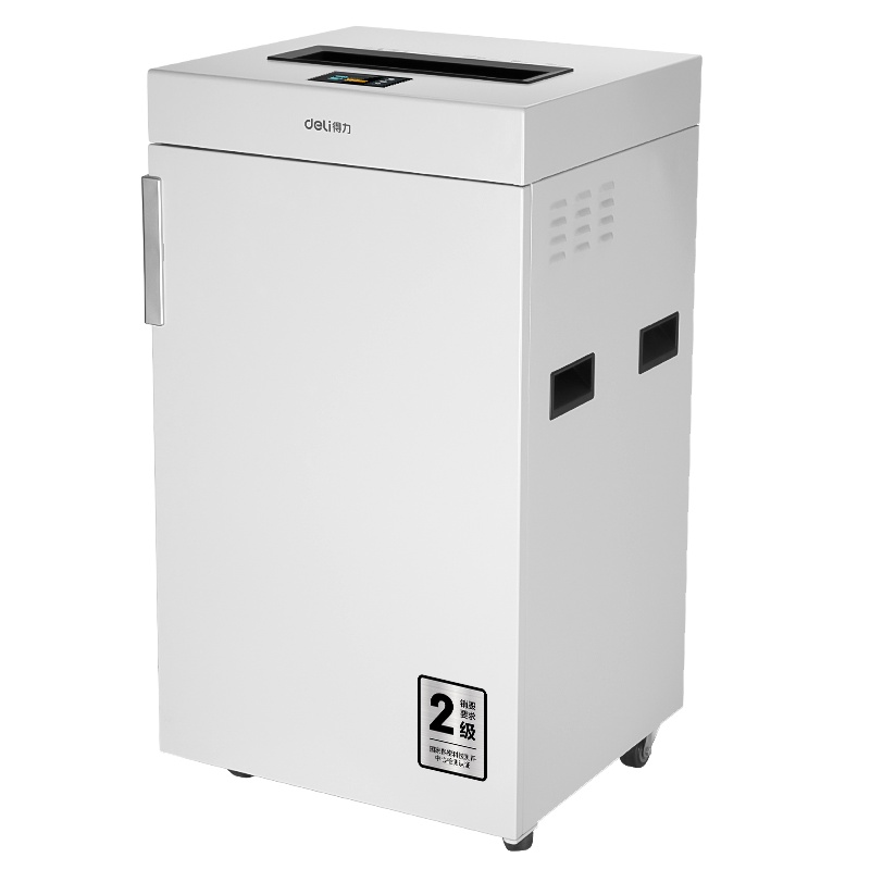 得力deliSE664碎纸机2级保密75L认证碎纸机保密认证商用文件粉碎机大功率电动大型保密证书