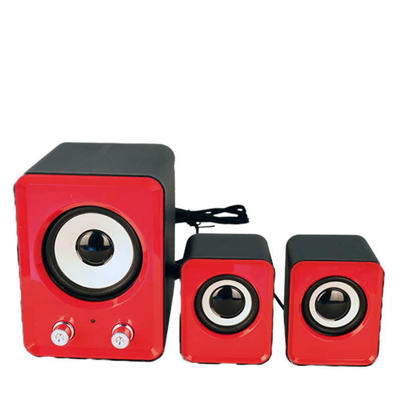 小音响重低音炮音箱家用手机迷你笔记本台式电脑有线源喇叭大音量 白 音响对装(1对小喇叭)