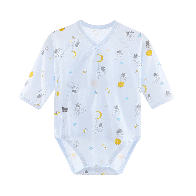 Aengbay 包屁衣婴儿夏季长袖三角哈衣爬服新生儿冰丝衣服和尚服薄