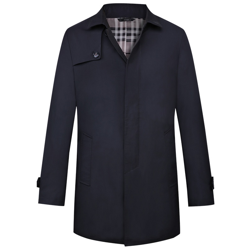 HODO红豆男装 男士风衣 秋季商务简约经典翻领防风抗皱英伦风休闲风衣男外套