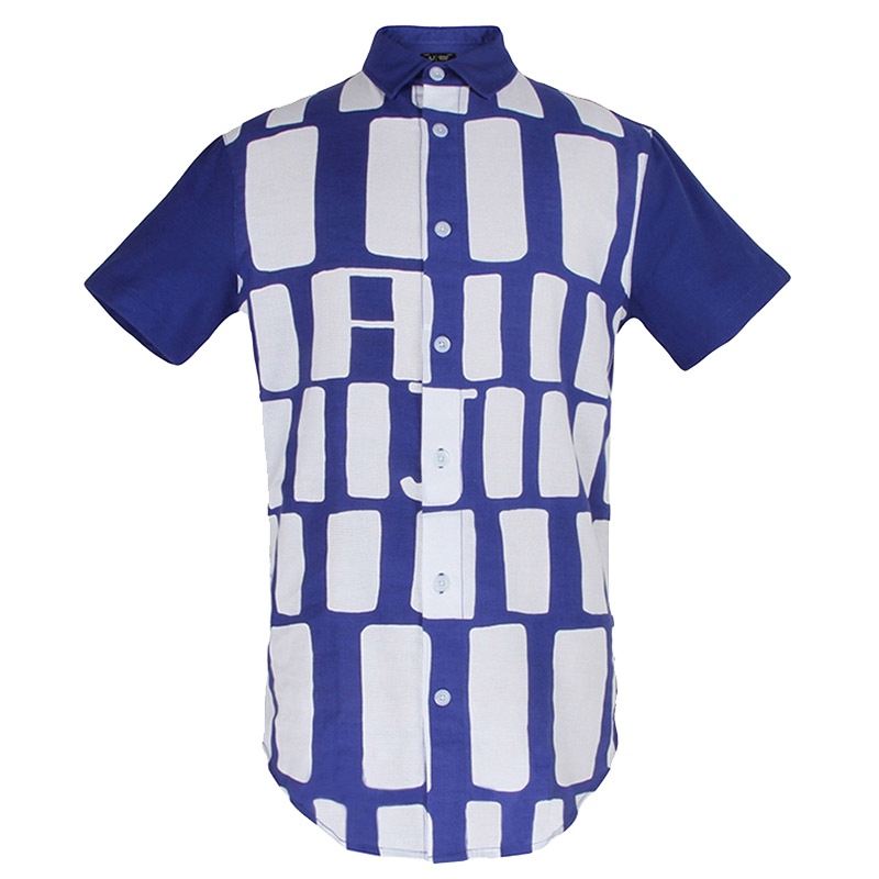 ARMANI 阿玛尼男士翻领短袖衬衫 C6C25BB5A