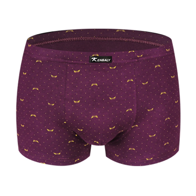 男士内裤男生平角裤纯棉透气底裤衩青少年四角短裤头青年潮性感时尚印花宽松大码全棉