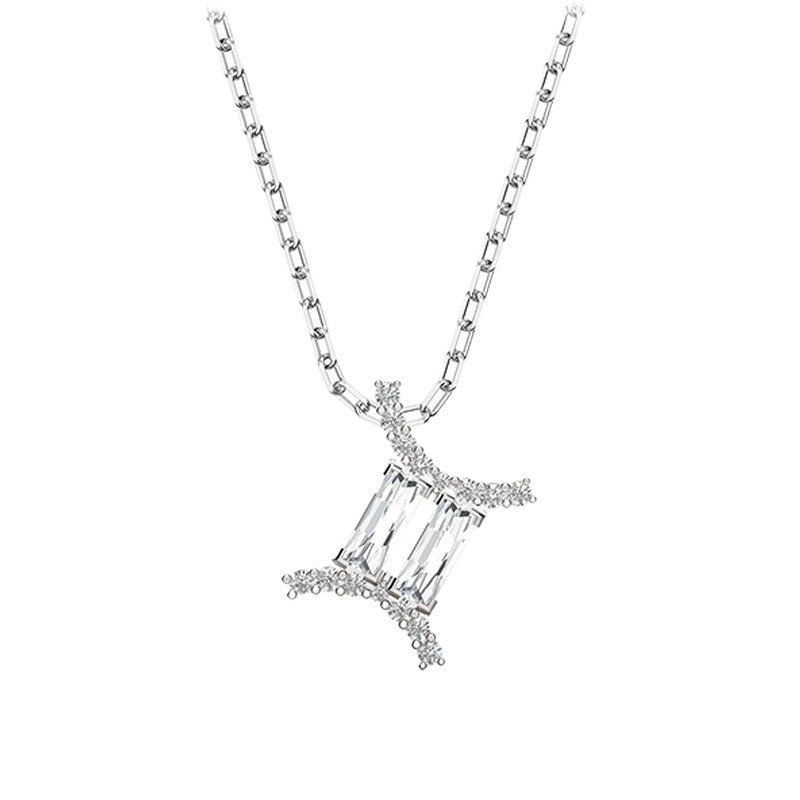 [专柜联保]施华洛世奇 ZODIAC II 双子座 星座守护女项链锁骨链送女生礼物首饰 5563893