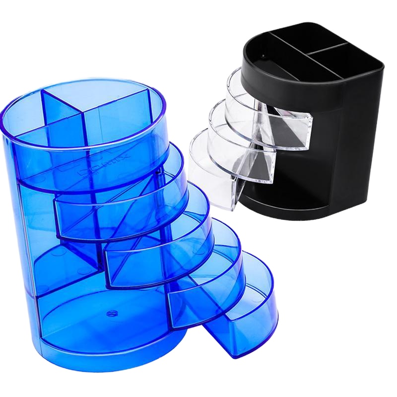 齐心(COMIX)B2101笔筒 简约办公用品笔桶 半透明蓝色