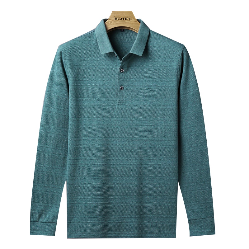 恒源祥男士长袖T恤2020新款男士翻领商务休闲长袖棉男装上衣T恤