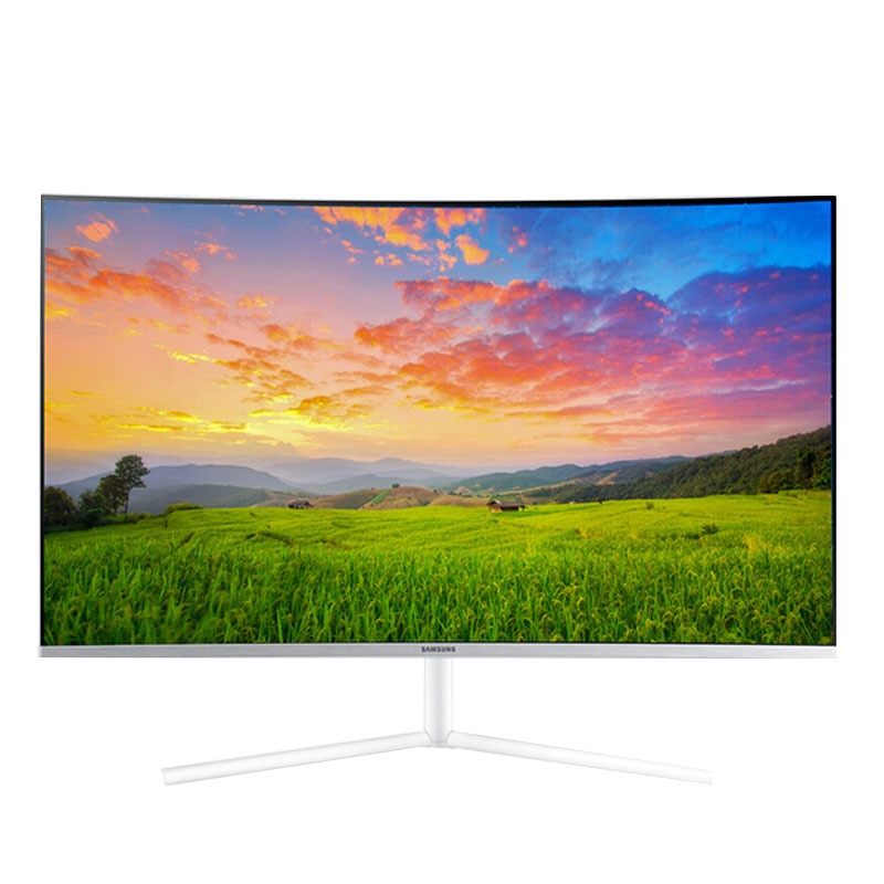 三星SAMSUNG 31.5英寸 3面窄边框 典雅白1500R 4K/UHD高分 曲面液晶电脑显示器(U32R591CWC)