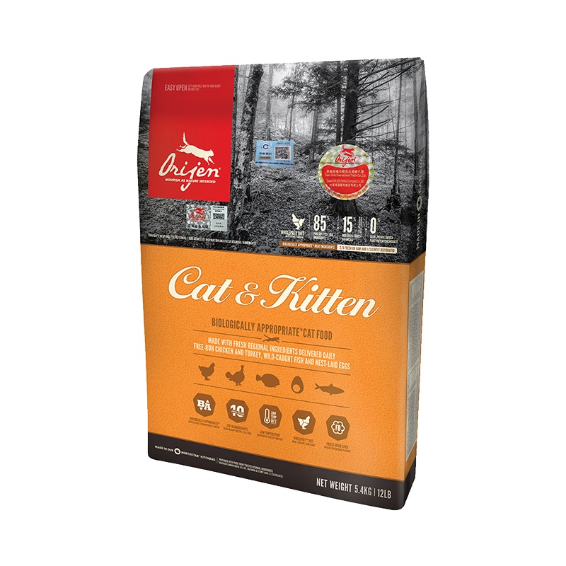 渴望ORIJEN爱猫(成猫幼猫)猫粮5.4kg 猫干粮