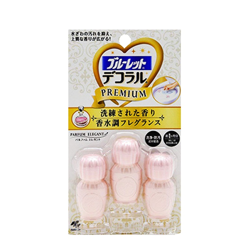 [日本进口]小林制药(KOBAYASHI) 马桶开花洁厕凝胶 优雅香水 22.5g 7.5g*3洁厕剂