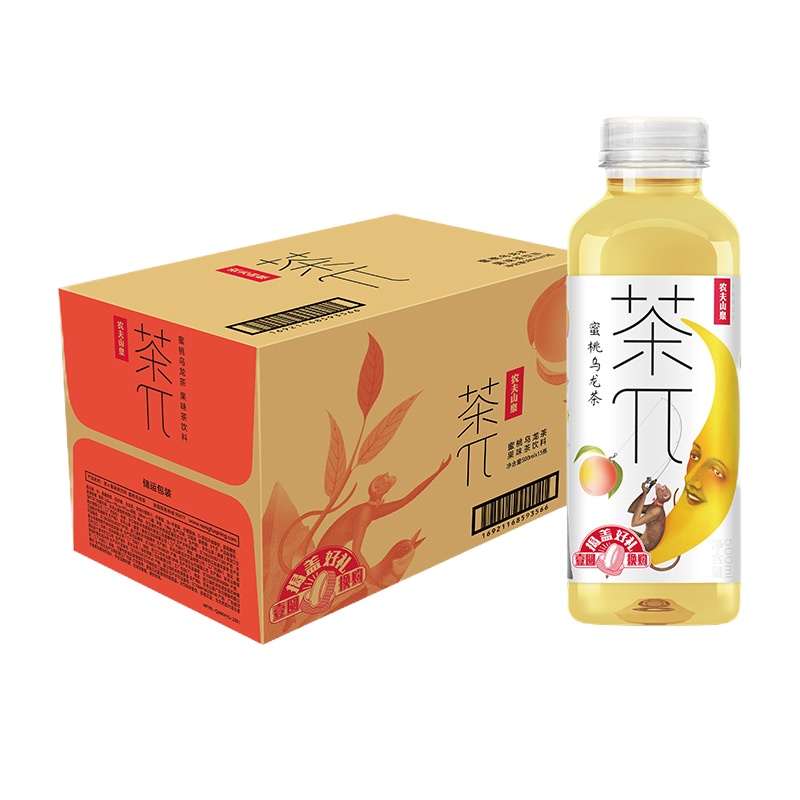 农夫山泉 茶π(茶派) 蜜桃乌龙茶500ml*15瓶 整箱装