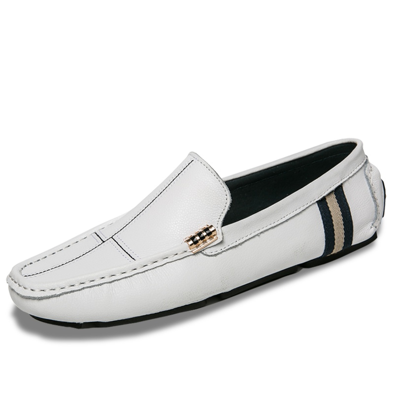 砚南锋休闲男鞋 春夏季透气豆豆鞋男韩版潮流青春一脚蹬懒人驾车复古精神社会小伙鞋子 男士英伦开车小白乐福皮鞋