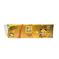 清风金装系列无芯卷筒纸厕纸1800g/提12卷/提中卷四层4提卷纸