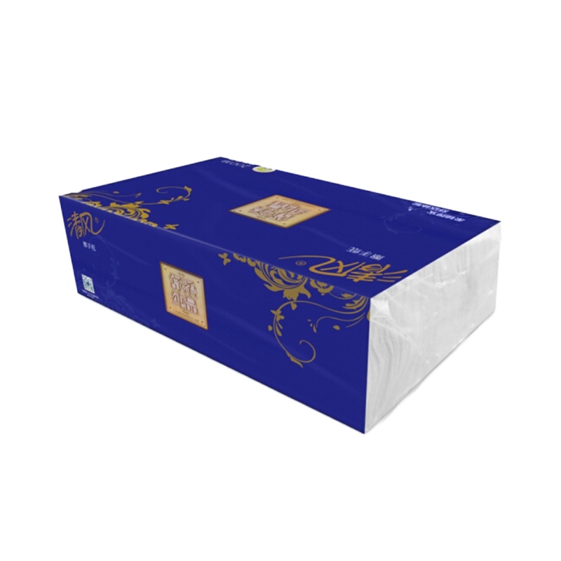 清风(APP) B913AS擦手纸舒柔纯品公用擦手吸水纸抹布纸三折单层200抽*20包整箱