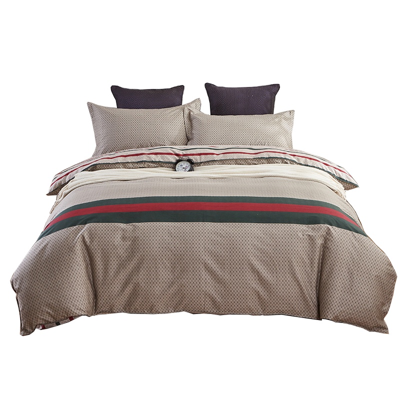 吉祥三宝家纺纯棉四件套 单双人被套宿舍学生单人三件套斜纹床上用品四件套