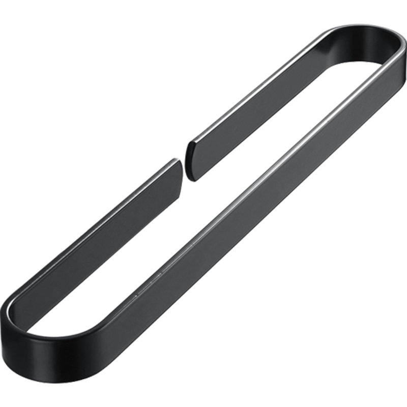 免打孔毛巾架卫生间黑色浴巾架挂钩浴室挂架毛巾杆厕所置物架