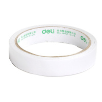 [精选]得力(deli)30402双面胶带1.8cm*10Y中号双面胶带普通型棉纸胶带双面胶16卷/袋