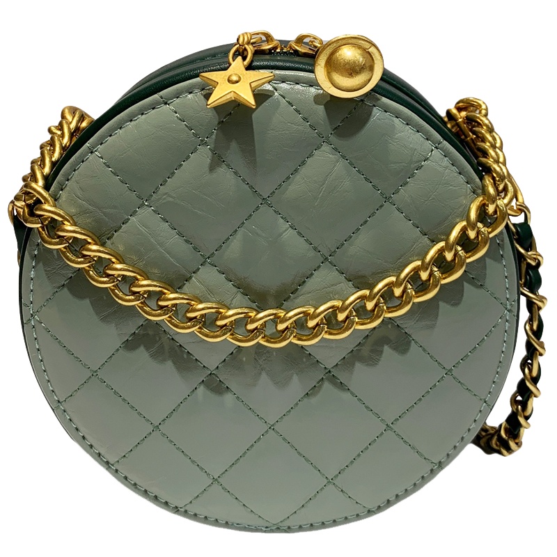 ITSK女包时尚小香风菱格链条包包2020新款女包单肩斜挎小包手提小圆包