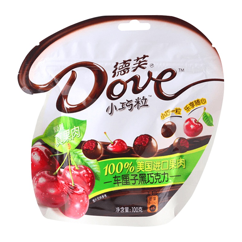 德芙（Dove） 车厘子黑巧克力100g /袋装 休闲 零食