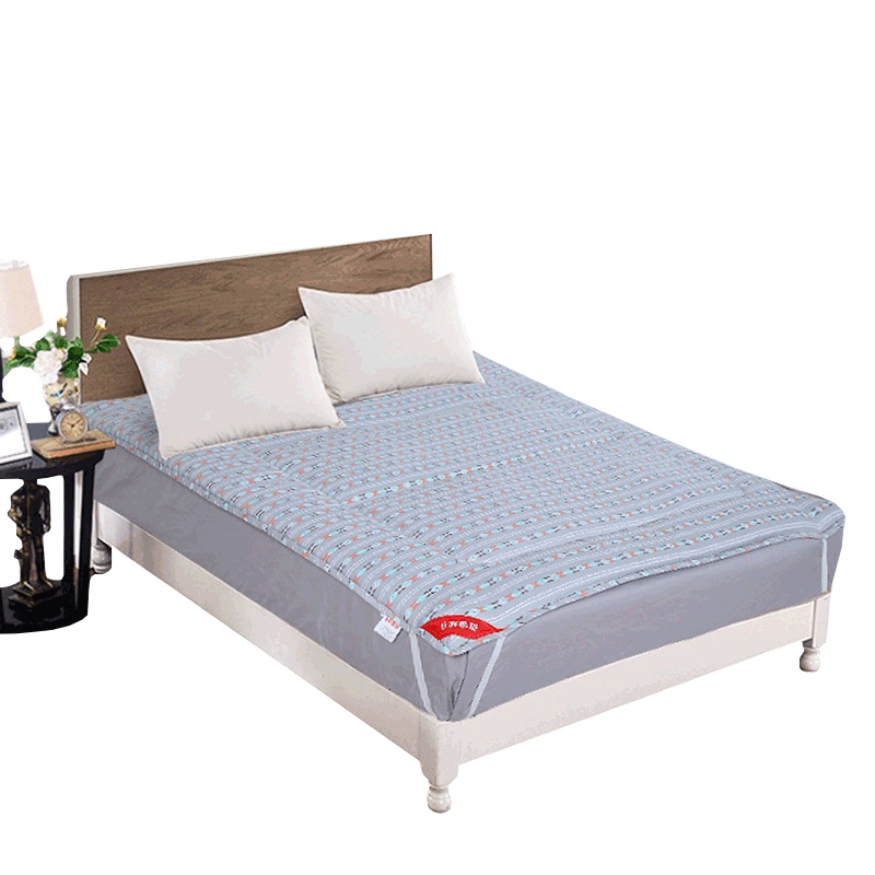 恒源祥家纺简约加厚床垫秋季冬季床上用品简约保护垫防滑可折叠几何抽象印花床垫