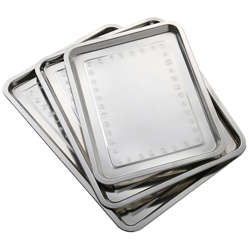 企购优品 不锈钢托盘 无磁36*27cm 特厚深盘