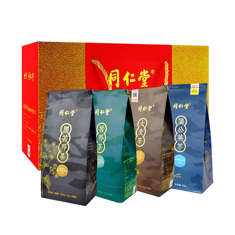 北京同仁堂 TRT 花茶礼盒黑苦荞苦荞大麦蒲公英根茶袋装 花草茶 茶饮 934g